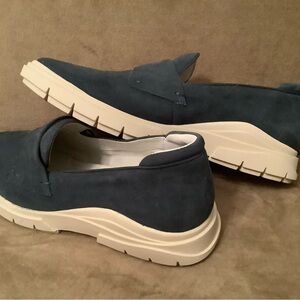 Franco Sarto Navy Blue Slip On Loafers, Size 8 M